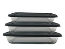 Casserole 2.2lt Borosilicate Glass With Black Lid CH1129