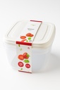 Poly Box 3pc set 22x22x9cm 2.8lt Container Plastic With Lid E-774