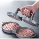 Burger Press 28x9.5cm Double Aluminum Wooden Handle ZX-172