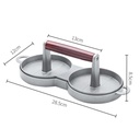 Burger Press 28x9.5cm Double Aluminum Wooden Handle ZX-172