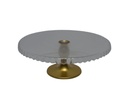 CAKE STAND 32X12CM FOOTED GOLD PATISSERIE KASANOVA 40622