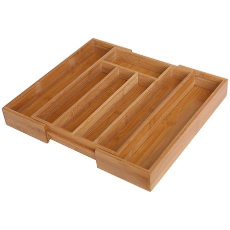 CUTLERY TRAY 34X29X5CM 5 DIVISION EXPANDABLE BAMBOO 5500002017/21010