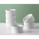 RAMEKIN 10X5CM 6PC SET WHITE PORCELAIN 12411