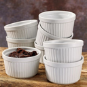 RAMEKIN 10X5CM 6PC SET WHITE PORCELAIN 12411