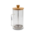 COFFEE PLUNGER 1L BOROSILICATE GLASS WITH BAMBOO LID BARISTA 10205