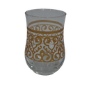 TUMBLER 250ML 11X6.5CM TURKISH TEA STYLE WITH GOLD DECAL 40438