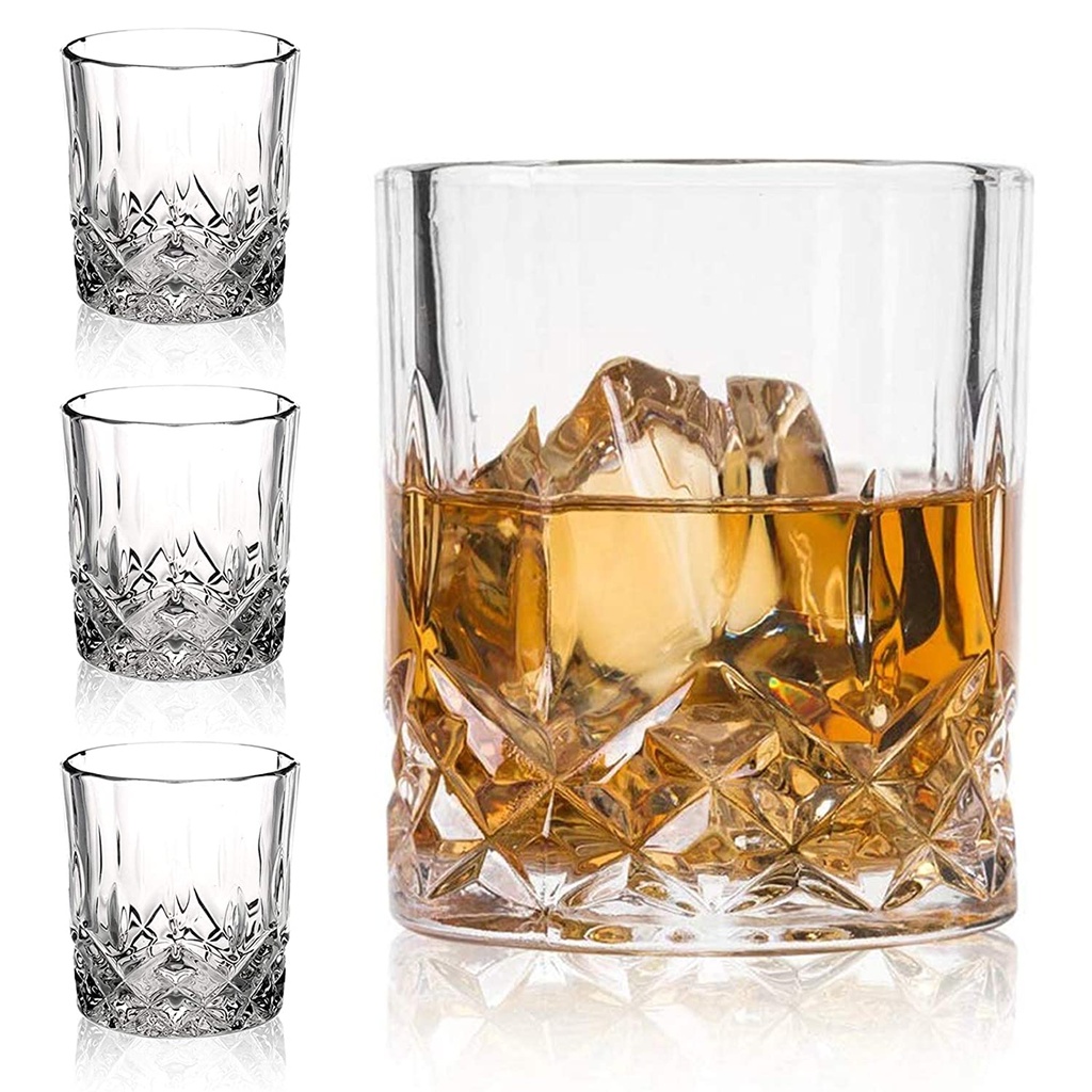 WHISKY TUMBLER 225ML 6PC CUT-GLASS RVT625