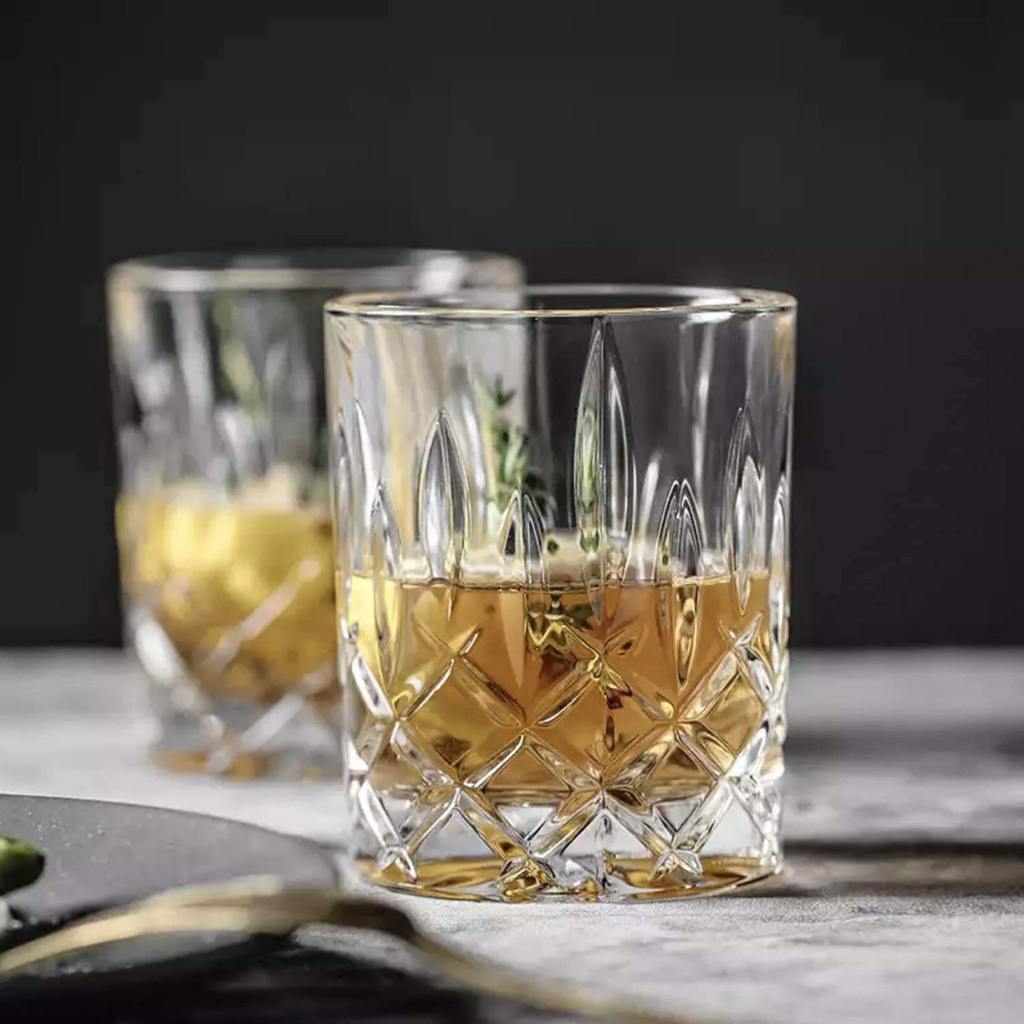 WHISKY TUMBLER 225ML 6PC CUT-GLASS RVT625