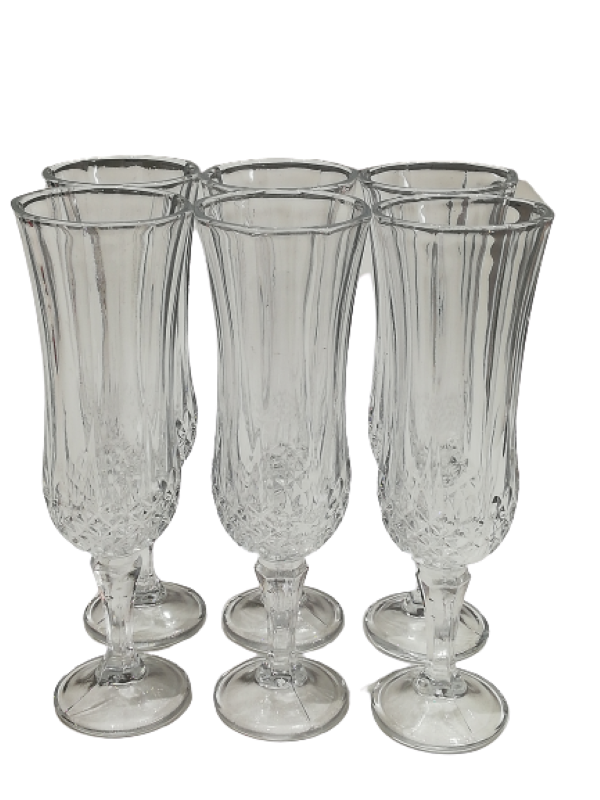 CHAMPAGNE 6PC CUT-GLASS RVT096