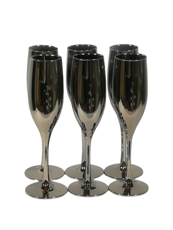 CHAMPAGNE 190ML 6PC SILVER RVT018