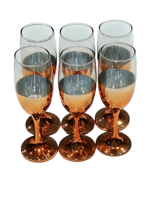 CHAMPAGNE 6PC 190ML COPPER BASE RVT602