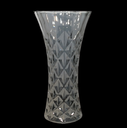 GLASS VASE 29.4CM D/PATTERN SMOKE RVT389