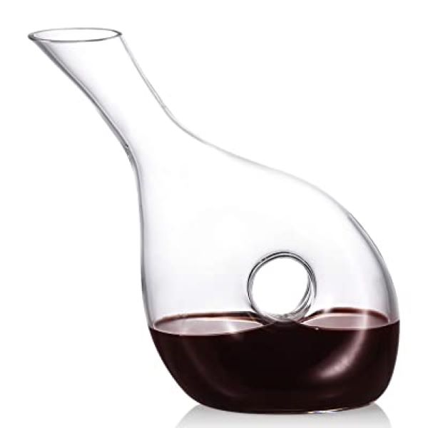 DECANTER 30CM SLANT W/HOLE CLEAR RVT008 