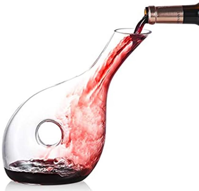 DECANTER 30CM SLANT W/HOLE CLEAR RVT008 