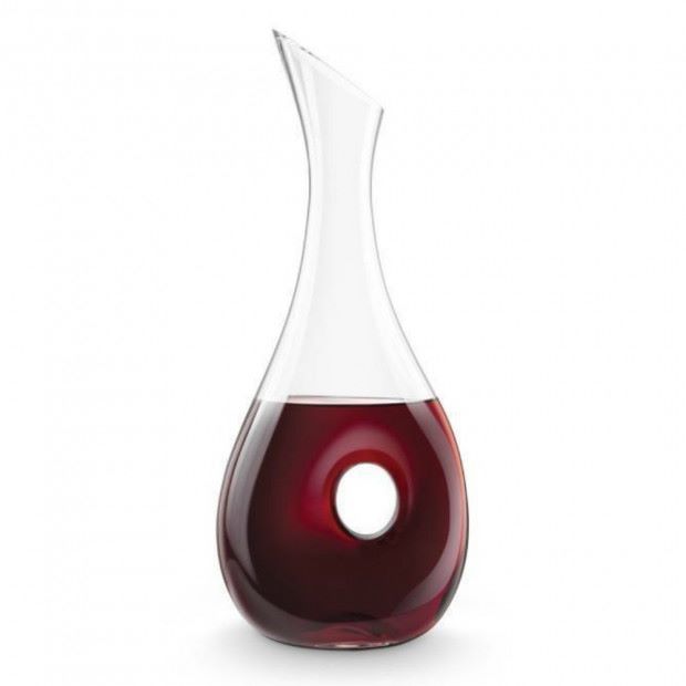 DECANTER 37CM W/HOLE CLEAR RVT009