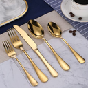 TABLE FORK 6PC GOLD TEARDROP 262