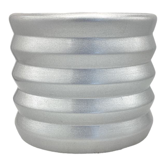 Vase AC 13x13.5cm Solid Planter Small-Metallic