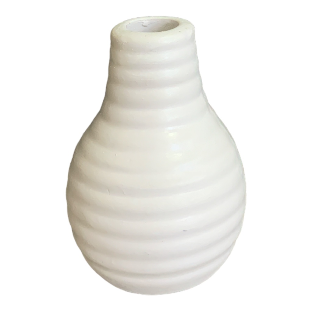 Vase Mcp 14.5X8Cm Ribbed Bud Bottle Base