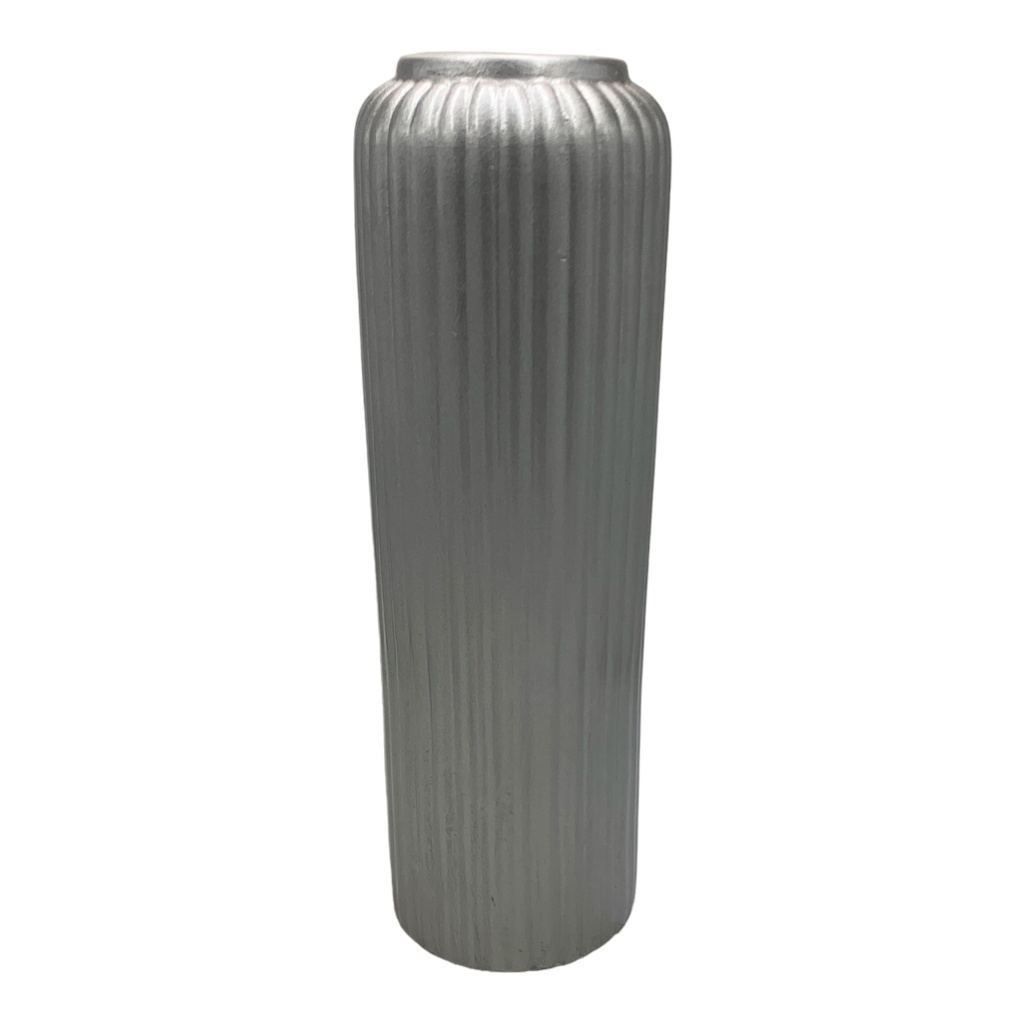 Vase AC 36X11Cm Louise Ribbed Bottle Metallic