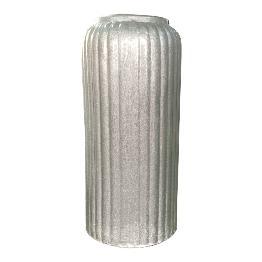 Vase AC 25.5X11Cm Louise Ribbed Bottle Metallic