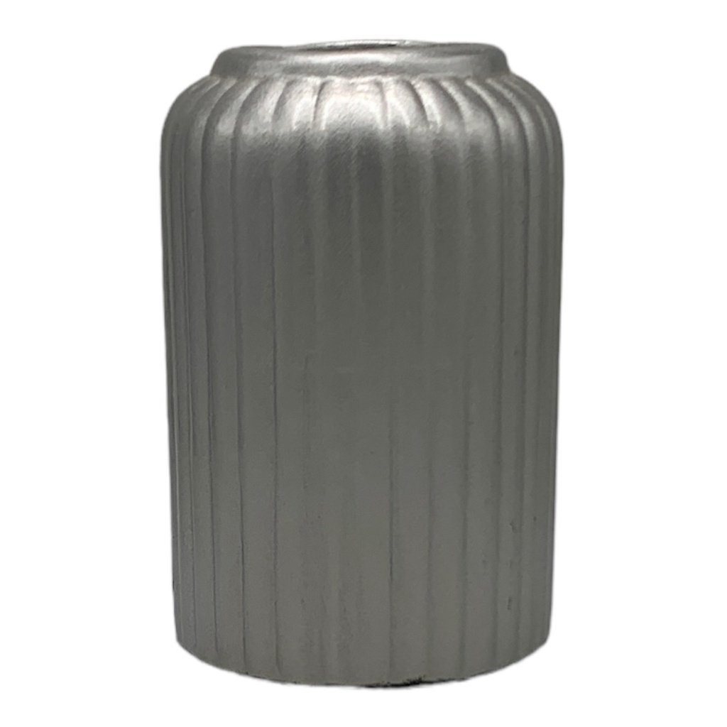 Vase AC 17.5X11Cm Louise Ribbed Bottle Metallic