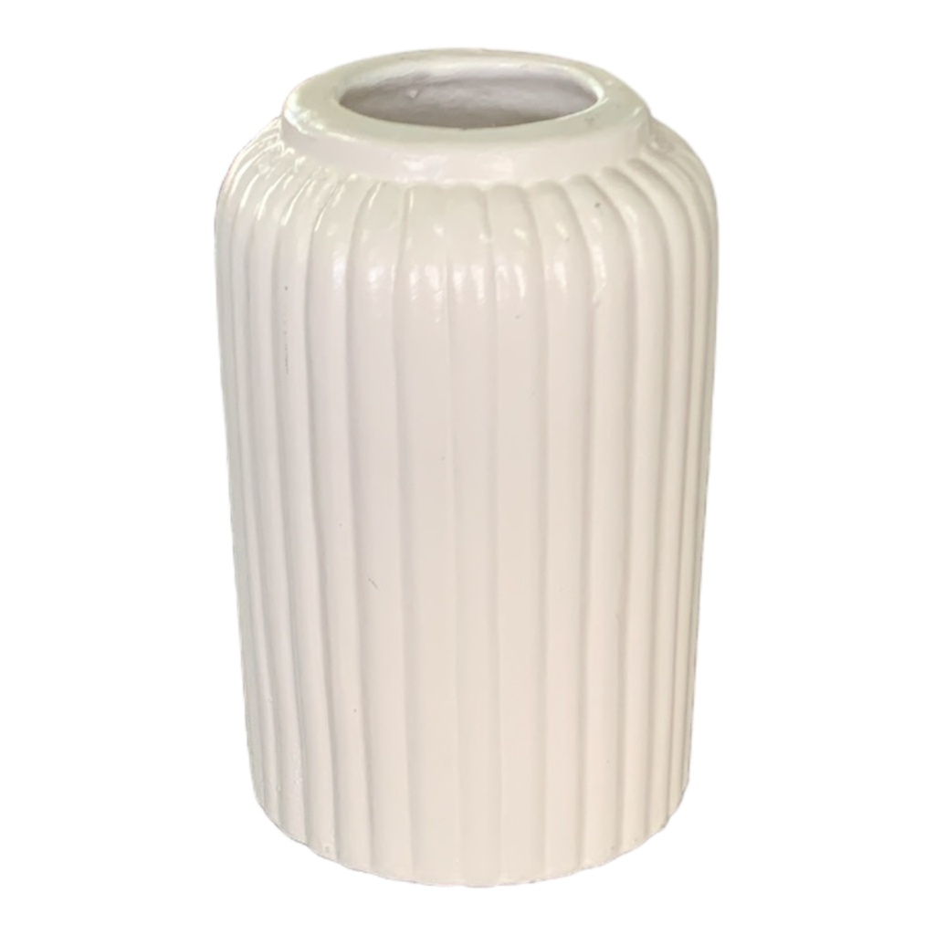 Vase AC 17.5X11Cm Louise Ribbed Bottle Base