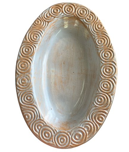 Server AC 44x29cm Oval Swirl-Metallic