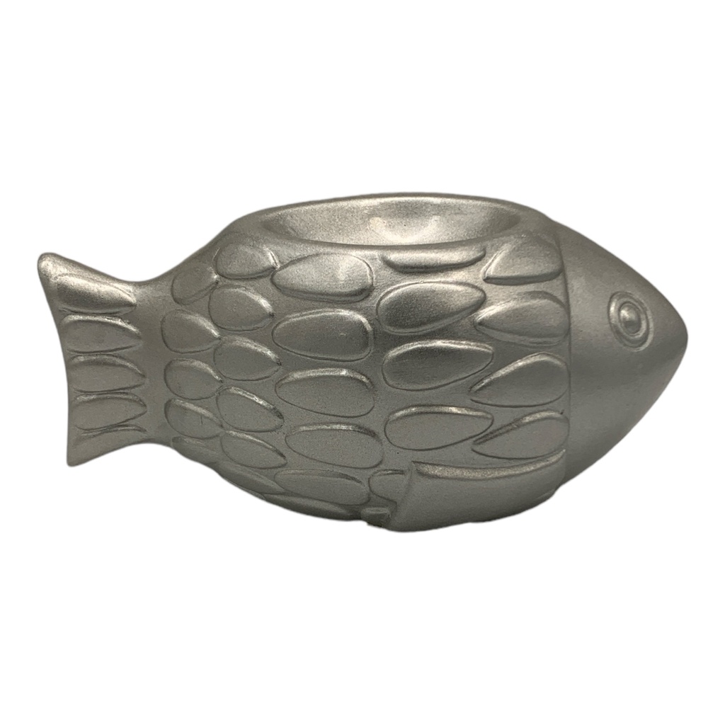 Decor Ornament AC 13x28cm Fish Planter-Metallic