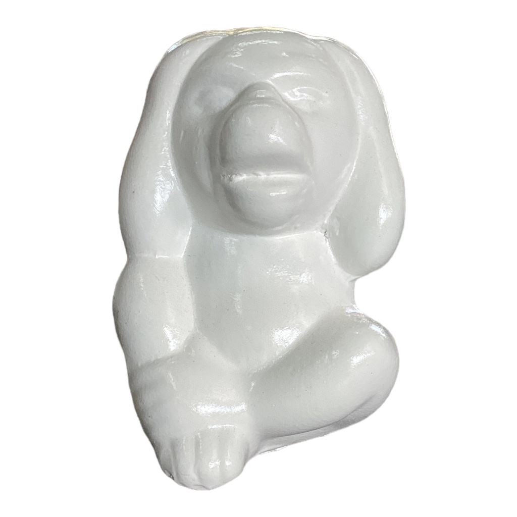 Decor Ornament 12x9x7cm Monkey Hear No Evil-Base