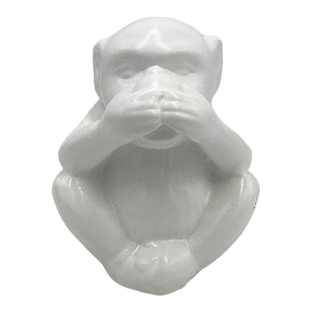 Decor Ornament 12x9x7cm Monkey Speak No Evil-Base