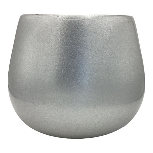 Vase AC 22.5X22cm Traditional Planter-Metallic