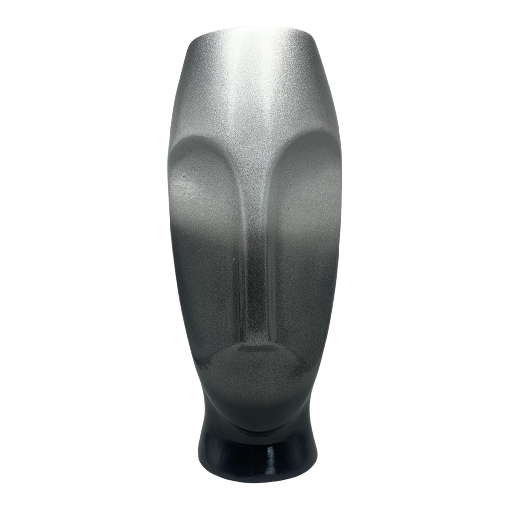 Vase AC 43cm Portrait Man-Metallic