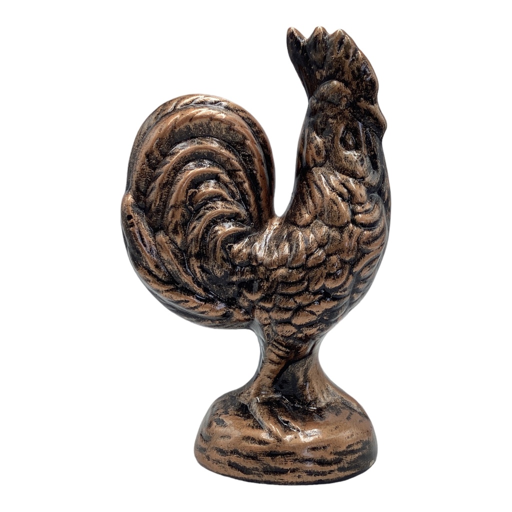 Decor Ornament AC 26x12cm Rooster-Metallic