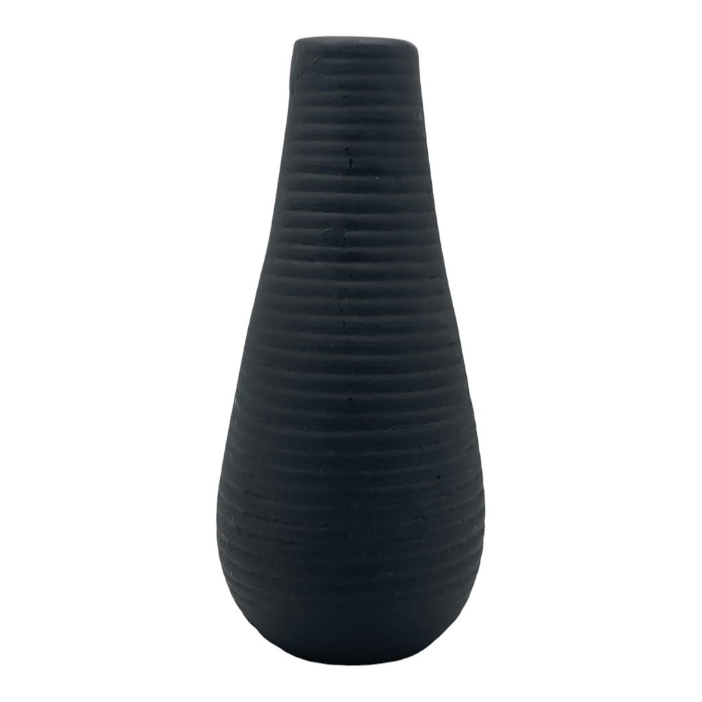 Vase AC 22cm Ribbed Bud-Base