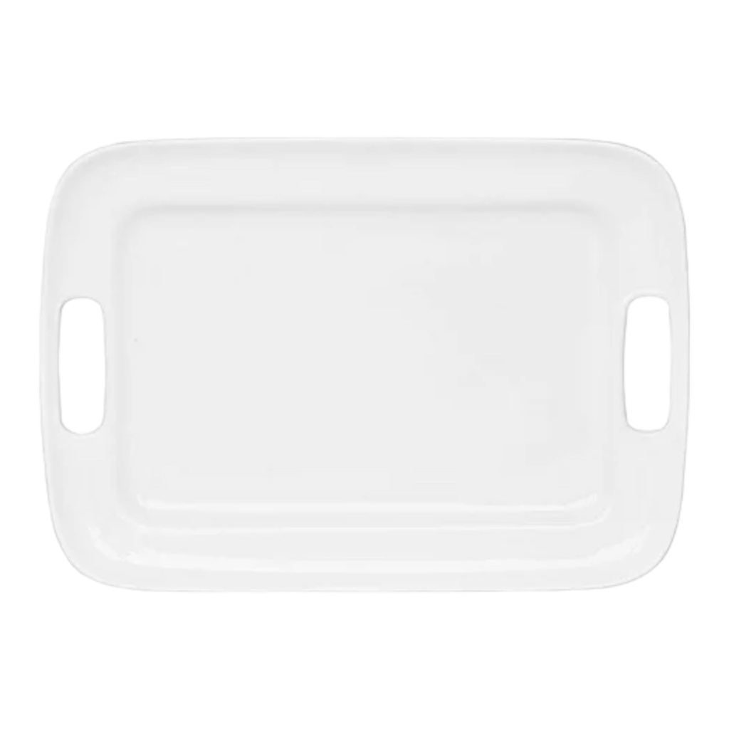 Platter 46.5x36cm With Handles Porcelain 23182