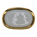 Platter 25x16.5x3cm Gold Border 237-570