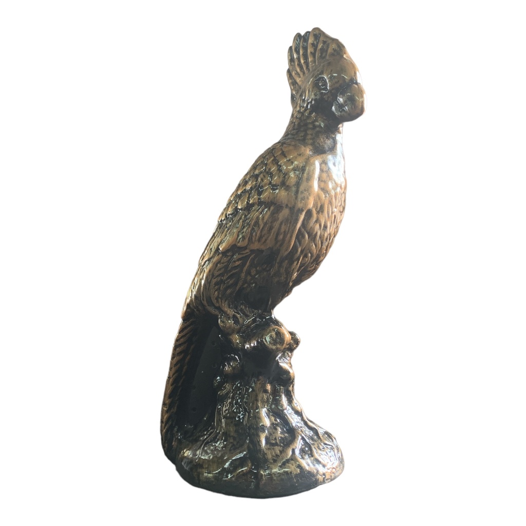 Decor Ornament 43x17x17cm African Parrot-Mettalic