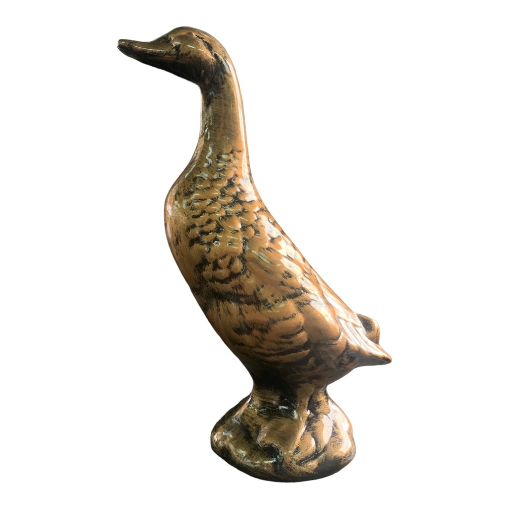 Decor Ornament 36x21x13cm Duck-Metallic