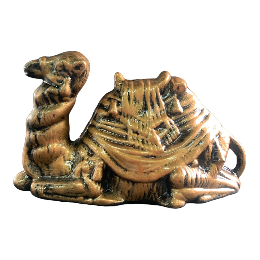 Decor Ornament 22x14x9cm Sitting Camel- Metallic