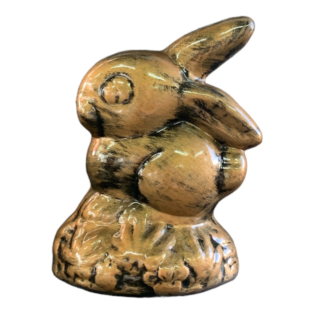 Decor Ornament 6x12x9cm Small Bunny-Metallic