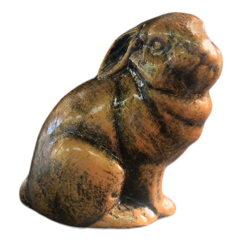 Decor Ornament 13x13x8cm Looking Bunny-Metallic