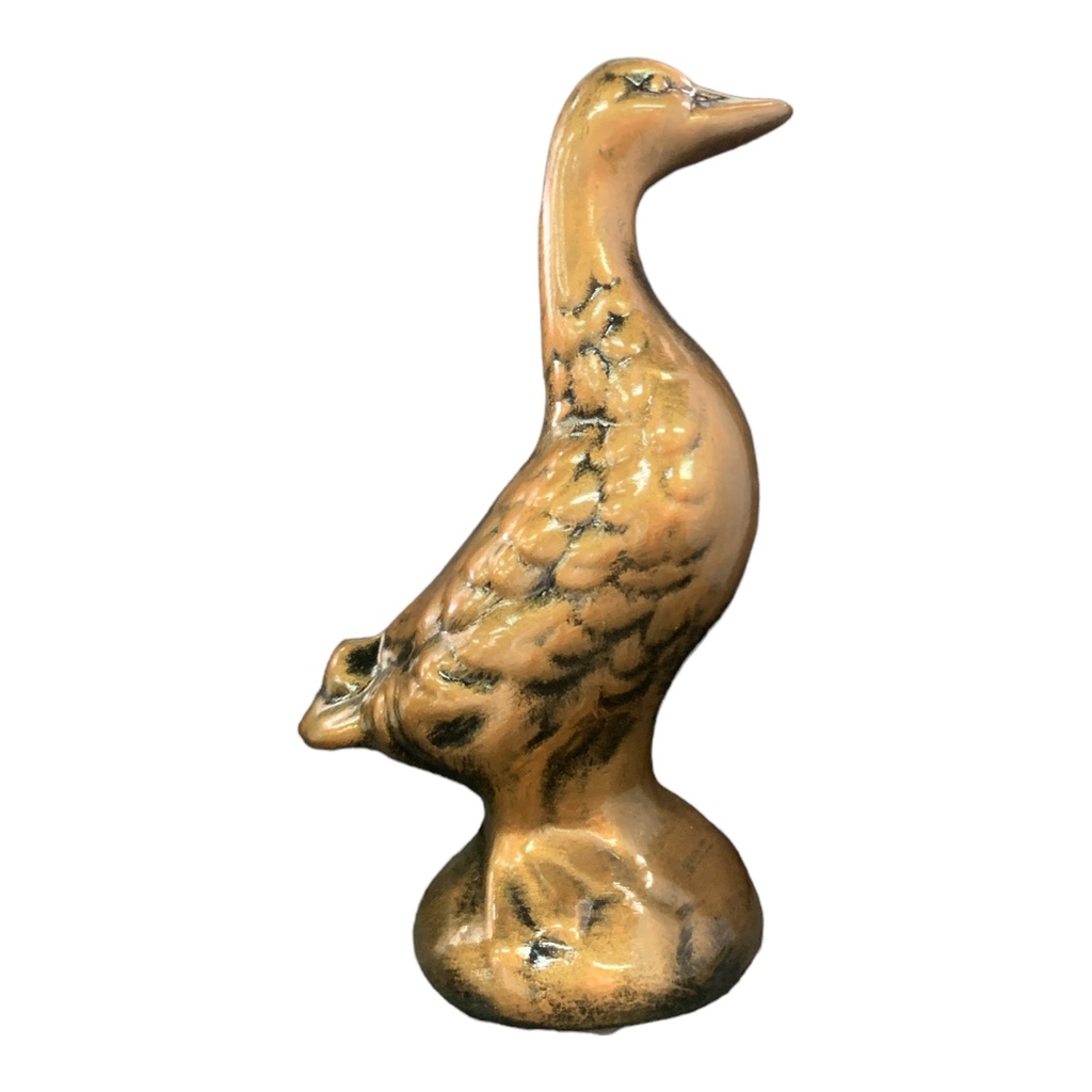 Decor Ornament 19x10x9cm Duck Small-Metallic