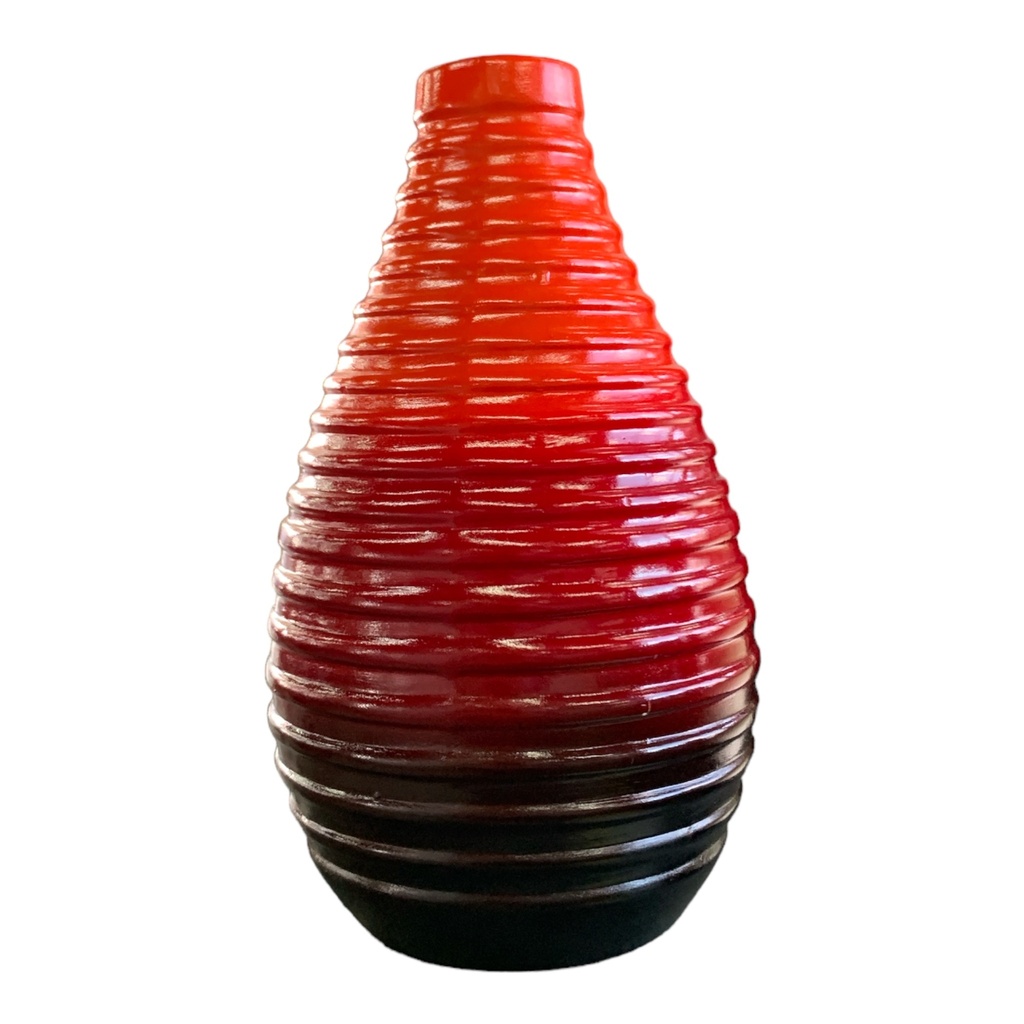 Vase AC 24x13cm Ribbed Bud-Base