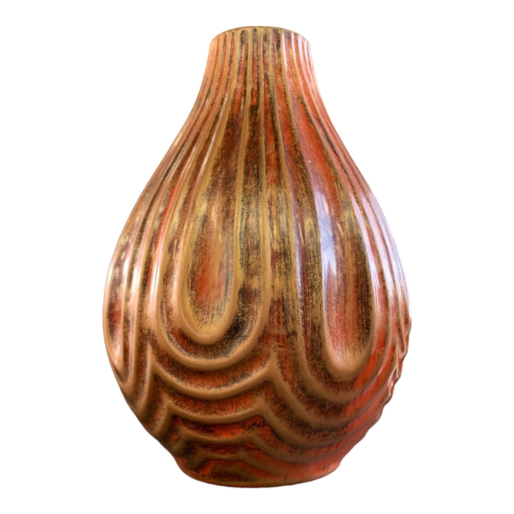 Vase AC 24x16cm Drop Line-Metallic