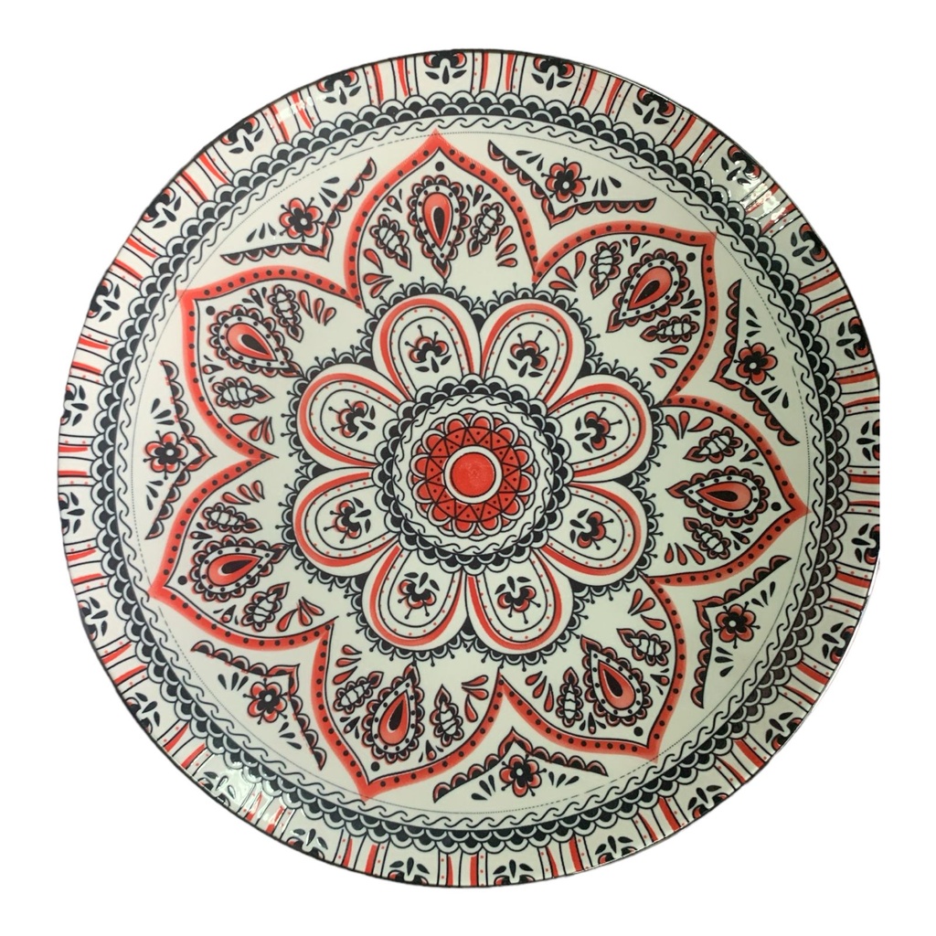 Plate 26.5cm Moroccon  Blue/Black RVT2023-202