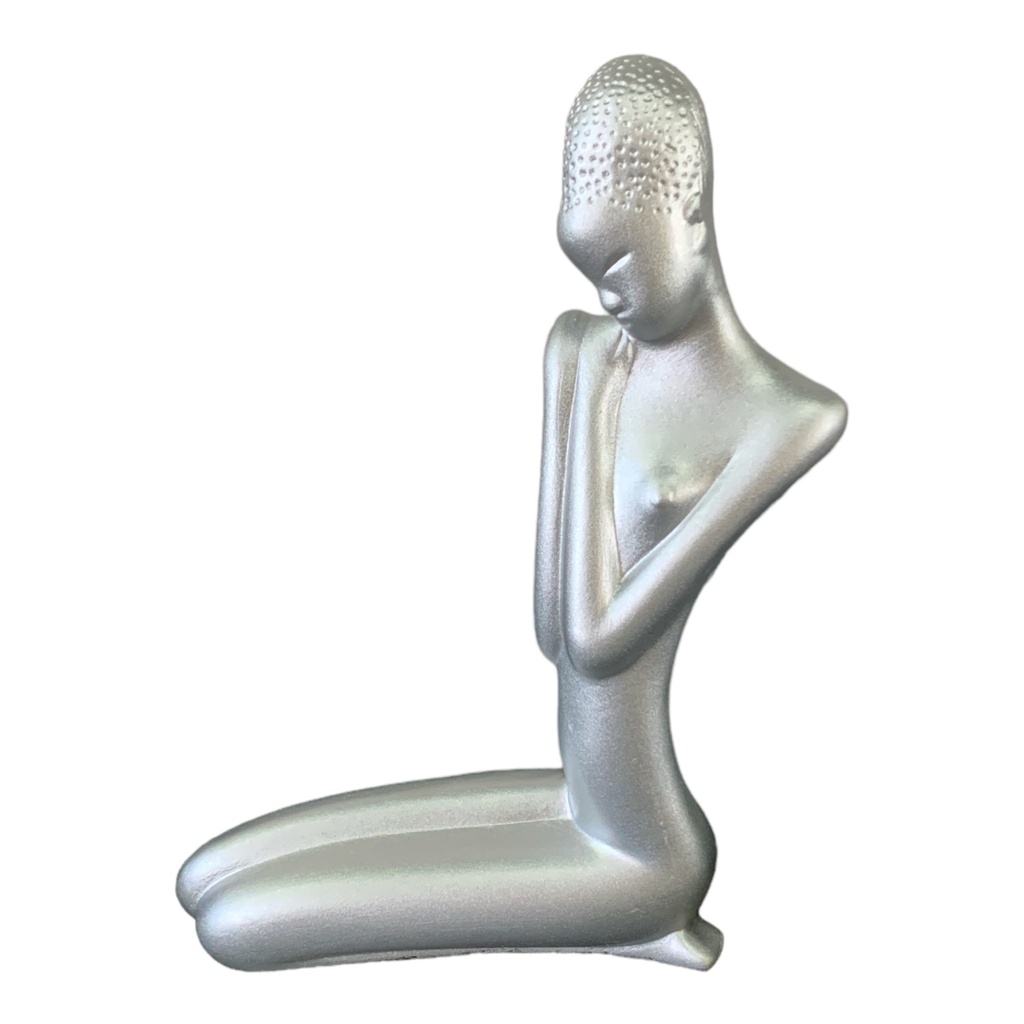 Decor Ornament 26x16x6cm Gentle Lady-Metallic