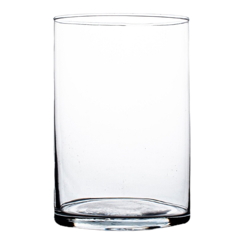 Glass Vase 25x15cm Cylinder Vase Clear VAS1525