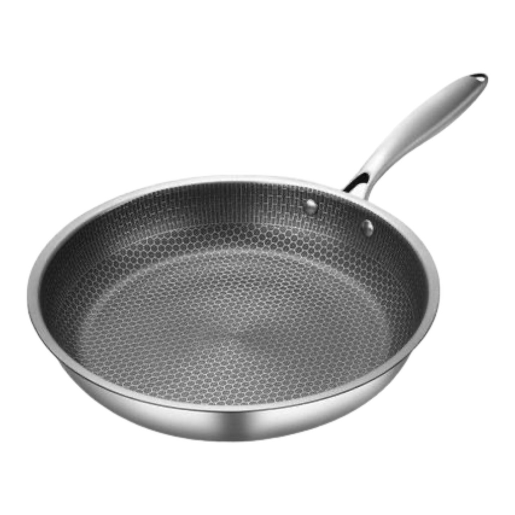 Wok Pan 32x8.5cm Frying Pan Style Stainless Steel N830209