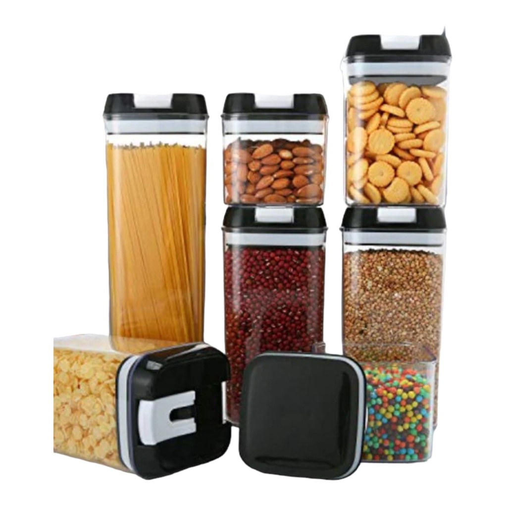 Canister Set 6pc Clear BPA Free Airtight A-523