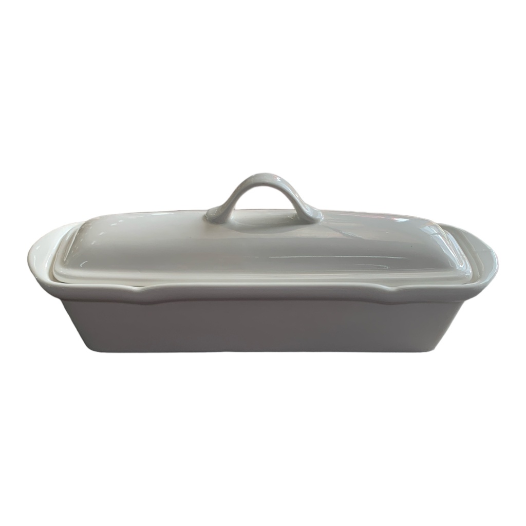 Casserole 28.3x9x10cm Porcelain Rect White ZLF-R005